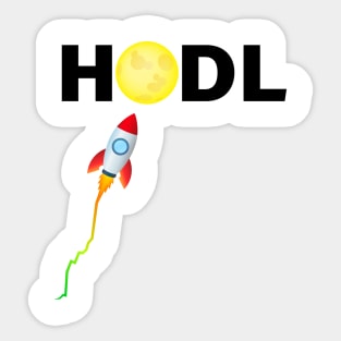 HODL: To The Moon! (Light Version) Sticker